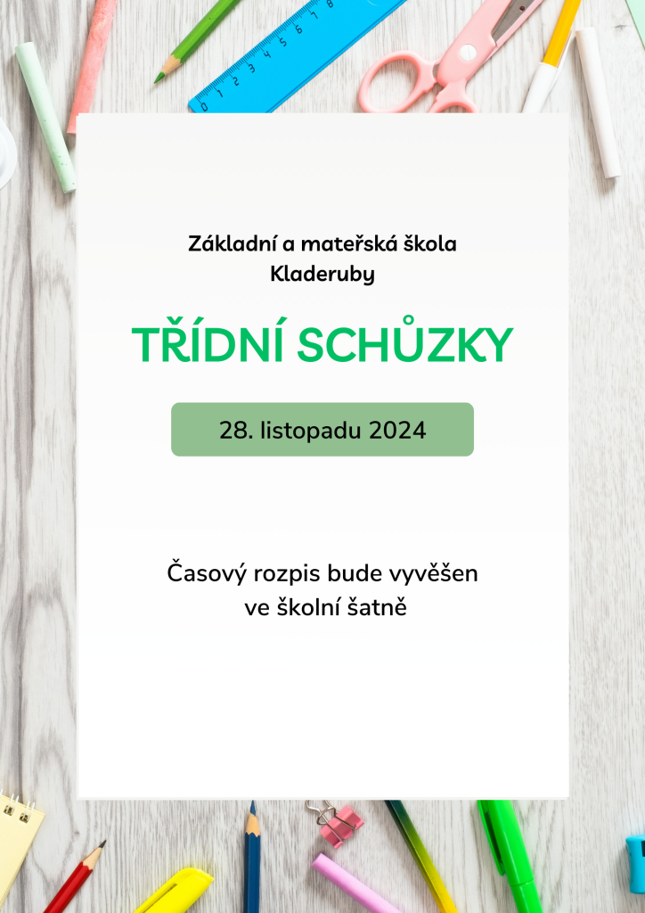 Třídní schůzky listopad 2024